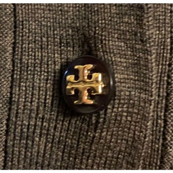 New! Tory Burch Brown Ribbed Sweater Sz M - Picture 3 of 4